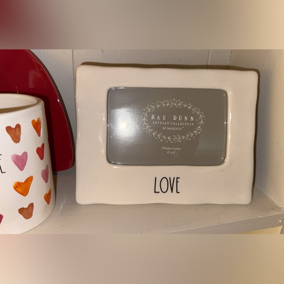 Rae Dunn Other - NWOT Rae Dunn Ceramic White Tabletop Picture/Photo Frame 4x6 ‘LOVE’